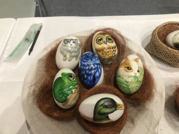 蛋雕作品