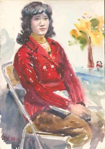《文工团学员》水彩画