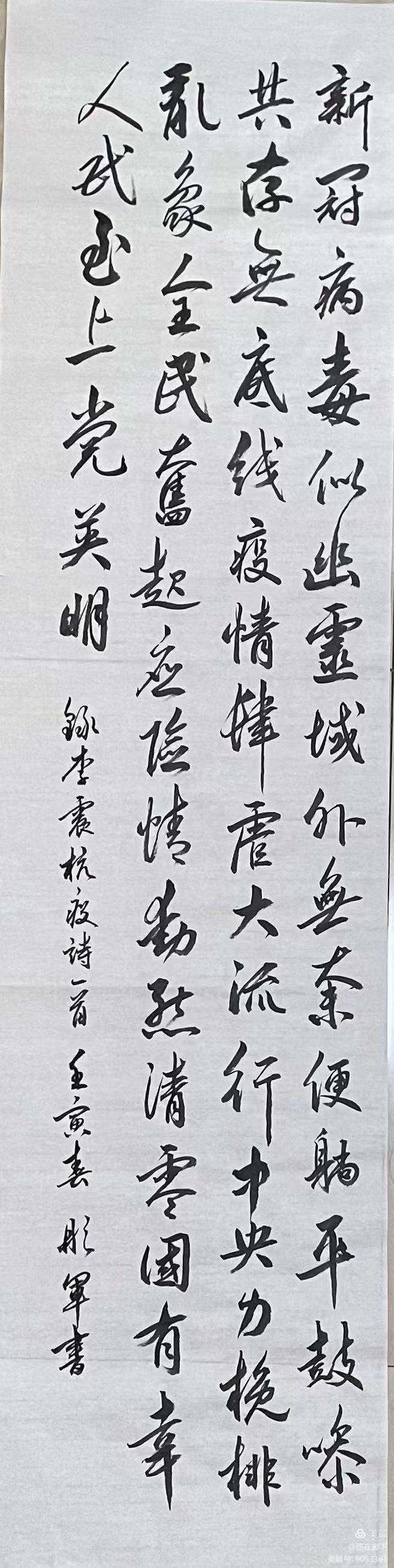 黄彤军 行书李震诗《七律 抗议有感》