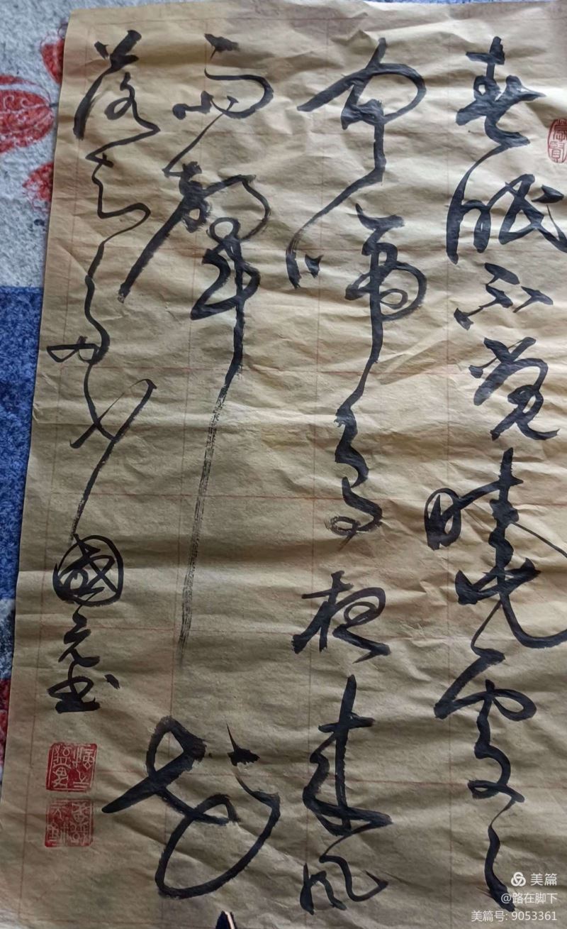 卢国元 草书李白 《春晓》