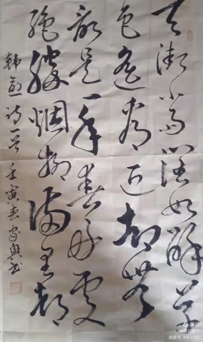 陆家兴 草书韩愈诗一首
